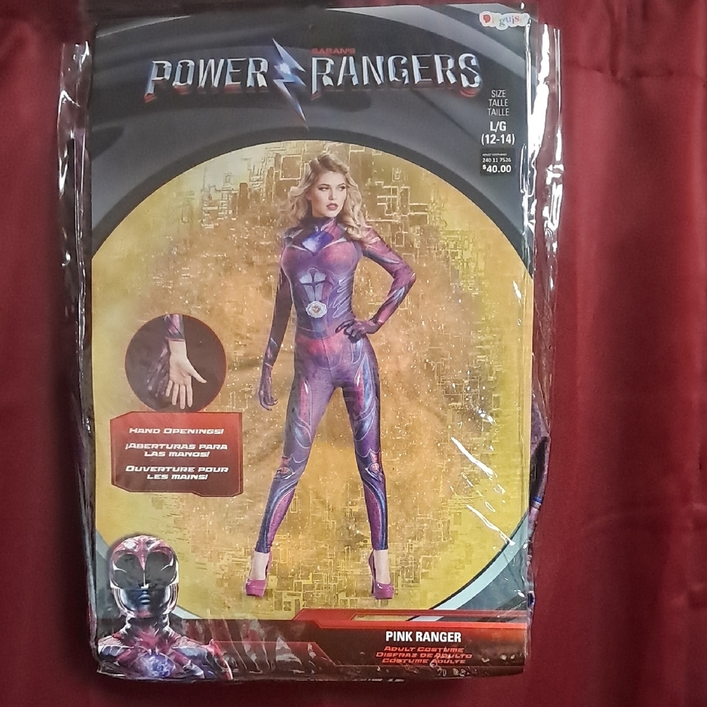 Disguise Pink and Purple Power Rangers Jumpsuit